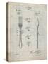 PP238-Antique Grid Parchment Fork Patent Poster-Cole Borders-Stretched Canvas