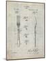 PP238-Antique Grid Parchment Fork Patent Poster-Cole Borders-Mounted Giclee Print