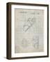 PP239-Antique Grid Parchment Golf Walking Bag Patent Poster-Cole Borders-Framed Giclee Print