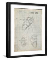 PP239-Antique Grid Parchment Golf Walking Bag Patent Poster-Cole Borders-Framed Giclee Print