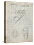 PP239-Antique Grid Parchment Golf Walking Bag Patent Poster-Cole Borders-Stretched Canvas