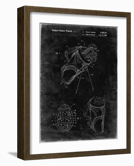 PP239-Black Grunge Golf Walking Bag Patent Poster-Cole Borders-Framed Giclee Print