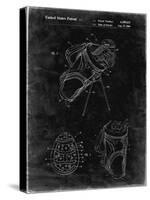 PP239-Black Grunge Golf Walking Bag Patent Poster-Cole Borders-Stretched Canvas