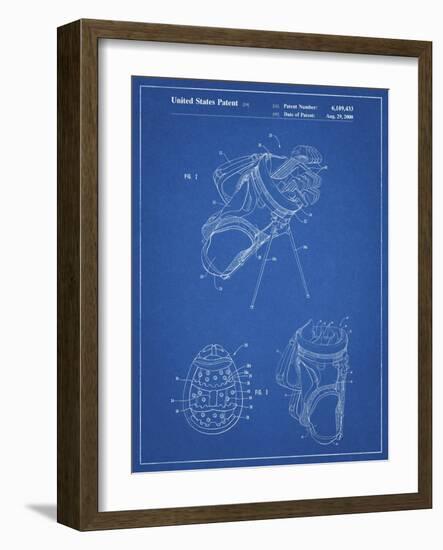 PP239-Blueprint Golf Walking Bag Patent Poster-Cole Borders-Framed Giclee Print