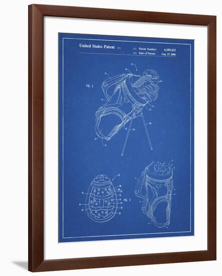 PP239-Blueprint Golf Walking Bag Patent Poster-Cole Borders-Framed Giclee Print