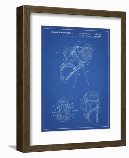 PP239-Blueprint Golf Walking Bag Patent Poster-Cole Borders-Framed Giclee Print