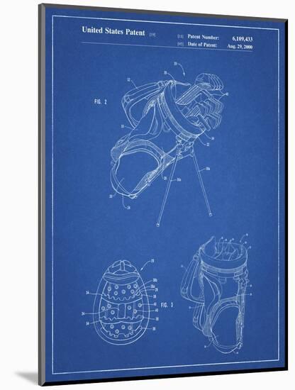 PP239-Blueprint Golf Walking Bag Patent Poster-Cole Borders-Mounted Giclee Print