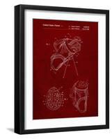 PP239-Burgundy Golf Walking Bag Patent Poster-Cole Borders-Framed Giclee Print