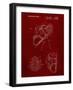 PP239-Burgundy Golf Walking Bag Patent Poster-Cole Borders-Framed Giclee Print