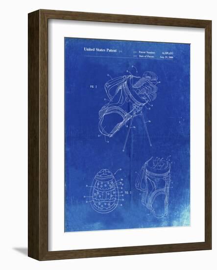 PP239-Faded Blueprint Golf Walking Bag Patent Poster-Cole Borders-Framed Giclee Print