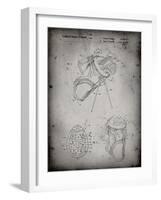 PP239-Faded Grey Golf Walking Bag Patent Poster-Cole Borders-Framed Giclee Print
