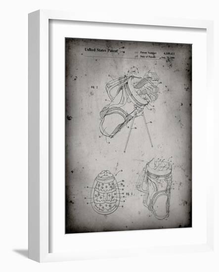 PP239-Faded Grey Golf Walking Bag Patent Poster-Cole Borders-Framed Giclee Print