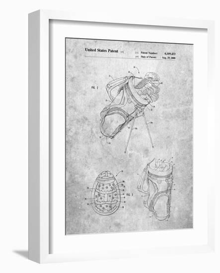 PP239-Slate Golf Walking Bag Patent Poster-Cole Borders-Framed Giclee Print