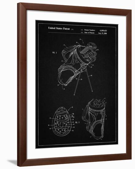 PP239-Vintage Black Golf Walking Bag Patent Poster-Cole Borders-Framed Giclee Print