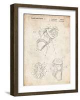 PP239-Vintage Parchment Golf Walking Bag Patent Poster-Cole Borders-Framed Giclee Print