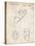 PP239-Vintage Parchment Golf Walking Bag Patent Poster-Cole Borders-Stretched Canvas