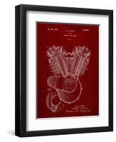 PP24 Burgundy-Borders Cole-Framed Premium Giclee Print