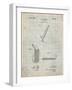 PP240-Antique Grid Parchment Golf Wedge 1923 Patent Poster-Cole Borders-Framed Giclee Print