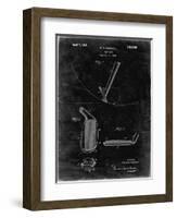 PP240-Black Grunge Golf Wedge 1923 Patent Poster-Cole Borders-Framed Giclee Print