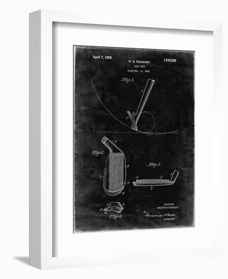 PP240-Black Grunge Golf Wedge 1923 Patent Poster-Cole Borders-Framed Giclee Print