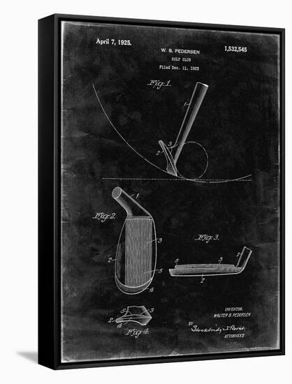 PP240-Black Grunge Golf Wedge 1923 Patent Poster-Cole Borders-Framed Stretched Canvas