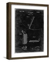 PP240-Black Grunge Golf Wedge 1923 Patent Poster-Cole Borders-Framed Giclee Print