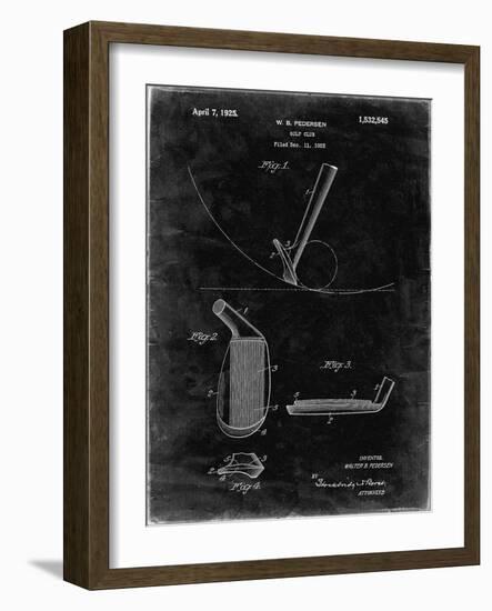 PP240-Black Grunge Golf Wedge 1923 Patent Poster-Cole Borders-Framed Giclee Print