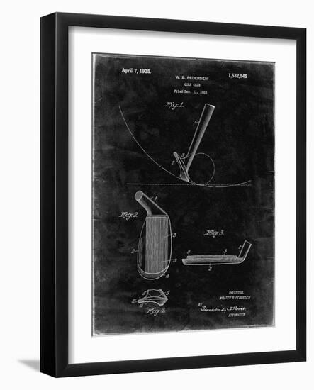 PP240-Black Grunge Golf Wedge 1923 Patent Poster-Cole Borders-Framed Giclee Print