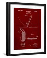 PP240-Burgundy Golf Wedge 1923 Patent Poster-Cole Borders-Framed Giclee Print