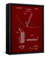 PP240-Burgundy Golf Wedge 1923 Patent Poster-Cole Borders-Framed Stretched Canvas