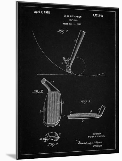 PP240-Vintage Black Golf Wedge 1923 Patent Poster-Cole Borders-Mounted Giclee Print