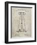 PP241-Sandstone Tesla Energy Transmitter Patent Poster-Cole Borders-Framed Giclee Print