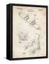 PP246-Vintage Parchment Burton Baseless Binding 1995 Snowboard Patent Poster-Cole Borders-Framed Stretched Canvas