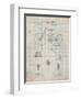 PP248-Antique Grid Parchment Bicycle 1890 Patent Poster-Cole Borders-Framed Premium Giclee Print