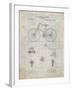 PP248-Antique Grid Parchment Bicycle 1890 Patent Poster-Cole Borders-Framed Giclee Print