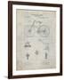 PP248-Antique Grid Parchment Bicycle 1890 Patent Poster-Cole Borders-Framed Giclee Print