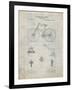 PP248-Antique Grid Parchment Bicycle 1890 Patent Poster-Cole Borders-Framed Giclee Print