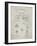 PP248-Antique Grid Parchment Bicycle 1890 Patent Poster-Cole Borders-Framed Giclee Print