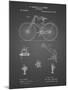 PP248-Black Grid Bicycle 1890 Patent Poster-Cole Borders-Mounted Giclee Print