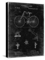 PP248-Black Grunge Bicycle 1890 Patent Poster-Cole Borders-Stretched Canvas