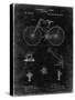 PP248-Black Grunge Bicycle 1890 Patent Poster-Cole Borders-Stretched Canvas