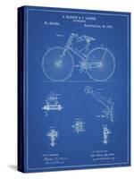 PP248-Blueprint Bicycle 1890 Patent Poster-Cole Borders-Stretched Canvas