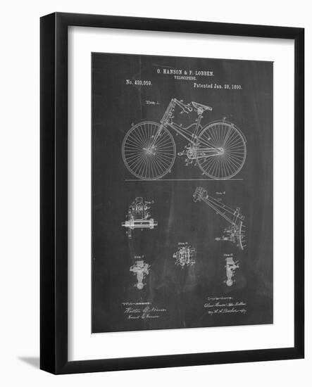 PP248-Chalkboard Bicycle 1890 Patent Poster-Cole Borders-Framed Giclee Print