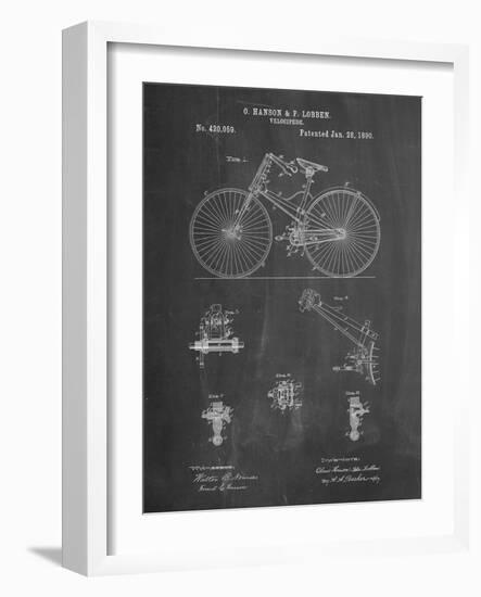 PP248-Chalkboard Bicycle 1890 Patent Poster-Cole Borders-Framed Giclee Print