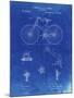 PP248-Faded Blueprint Bicycle 1890 Patent Poster-Cole Borders-Mounted Giclee Print