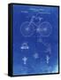 PP248-Faded Blueprint Bicycle 1890 Patent Poster-Cole Borders-Framed Stretched Canvas