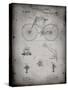 PP248-Faded Grey Bicycle 1890 Patent Poster-Cole Borders-Stretched Canvas