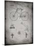 PP248-Faded Grey Bicycle 1890 Patent Poster-Cole Borders-Mounted Giclee Print