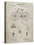 PP248-Sandstone Bicycle 1890 Patent Poster-Cole Borders-Stretched Canvas