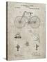 PP248-Sandstone Bicycle 1890 Patent Poster-Cole Borders-Stretched Canvas